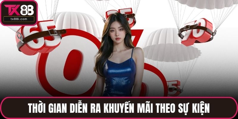 Thời gian diễn ra khuyến mãi theo sự kiện